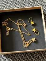 Schmuckset vergoldet Sterne Kette mit Ohrringen Sachsen - Crinitzberg Vorschau