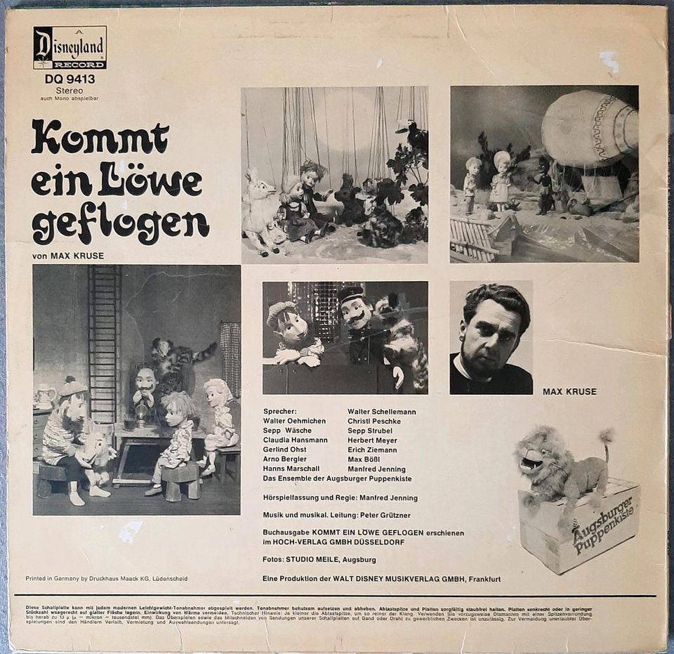 2 x Augsburger Puppenkisten LPs - 1972 in Recklinghausen
