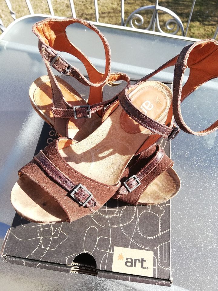 *Art Sandalen Sandaletten Leder Gr.38 braun neuwertig in Ravensburg