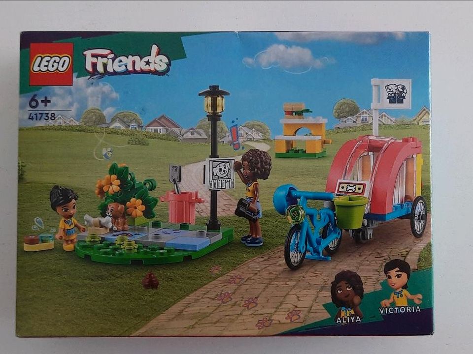 Lego Friends 41738 Hunde-Rettungsfahrrad, Tier-Spielzeug mit Welp in Bous
