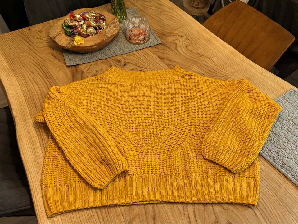 Strickpullover Senfgelb L (M) in Bad Oeynhausen