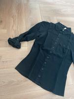 H&M Bluse Hemd tailliert schwarz Kragen Business Büro 34 36 Brandenburg - Panketal Vorschau