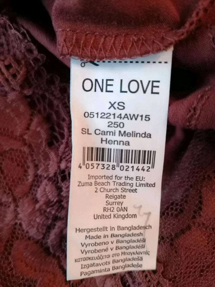 One Love Longtop mit Spitze Gr. XS, ungetragen! in Hardegsen