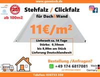 Stehfalz Falzblech Blechschare Stehfalzblech Dachblech Wandblech Blechdach Dachbleche Fassadenblech Wandverkleidung für Carport Dach Wand mit 25 Jahre Garantie Clickfalz Dachpaneele CLICK Paneelblech Thüringen - Kaulsdorf Vorschau