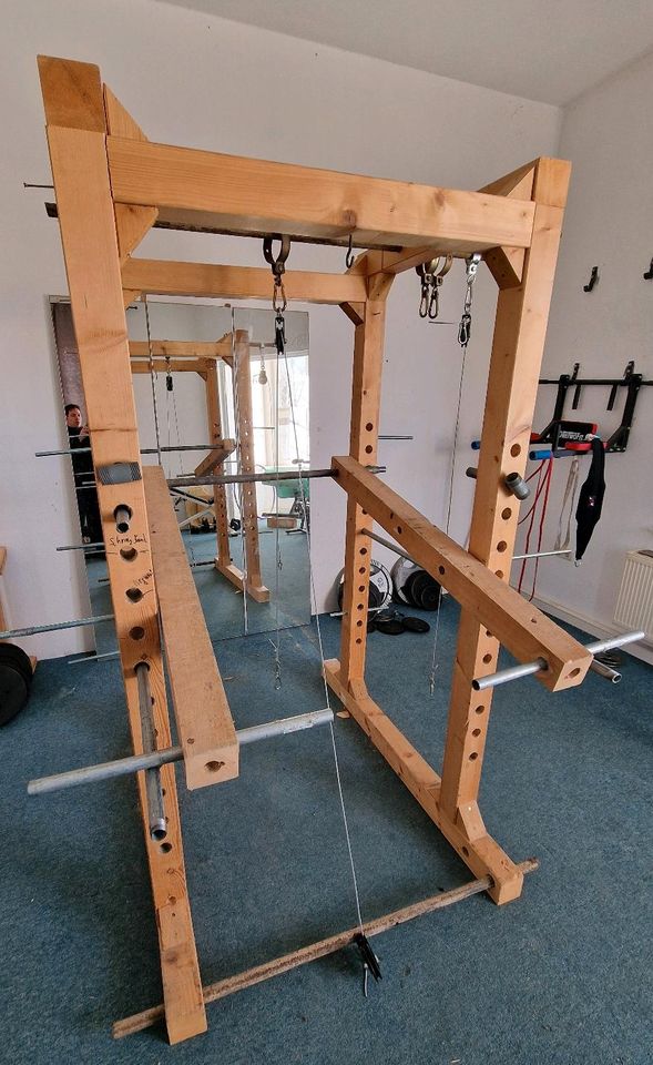 Rack Gym Fitness Homegym Holz DIY in Lugau