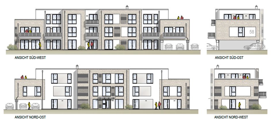 Neubau, Fahrstuhl, Stellplätze, Balkone, Dachterrassen in Bad Schwartau