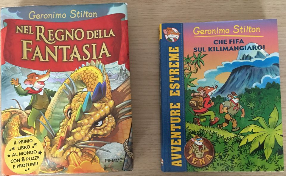 2 italienische Bücher von Geronimo Stilton, für Grundschulkinder in Heidelberg