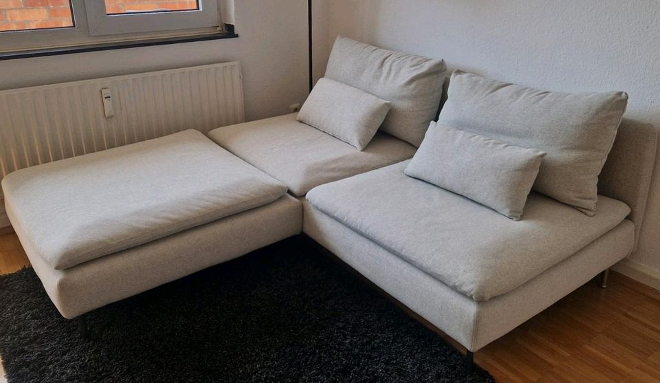 IKEA Söderhamn 3 Sitzer plus Hocker gunnared Beige Couch / Sofa in Düsseldorf