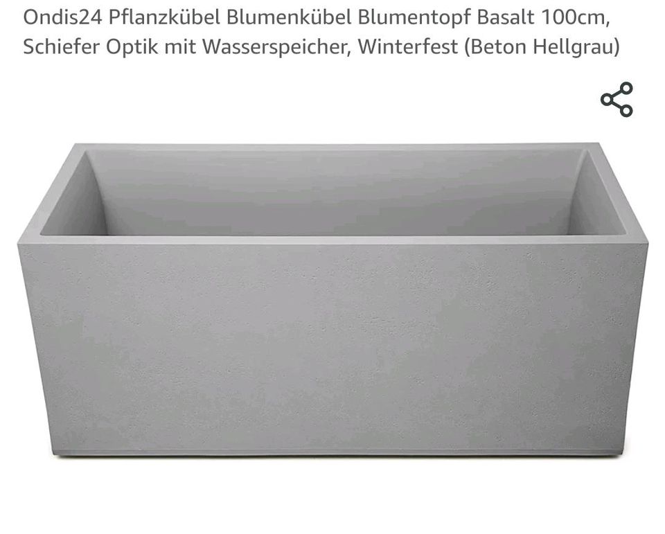 Pflanzkübel betonoptik 100 x 40 x 43 cm in Essen