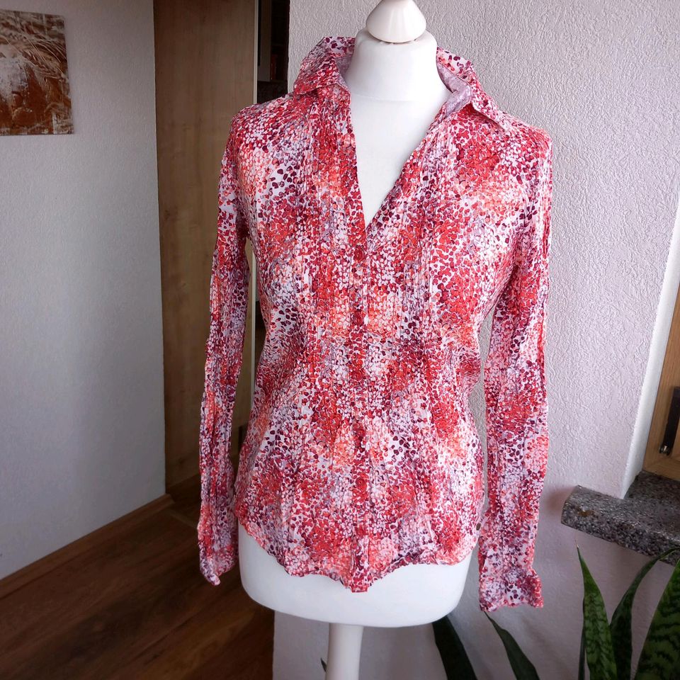 Tom Tailor Bluse Shirt Crinkle rot 36 S in Meiningen