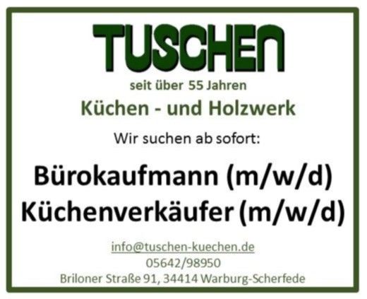 Küchenverkäufer (m/w/d) in Vollzeit in Warburg