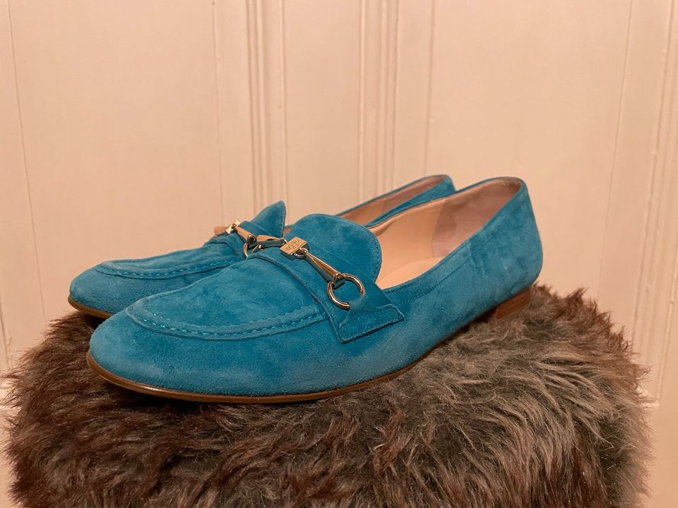 Högl Close Leder-Slipper / Mokassins - 100% Veloursleder - Gr. 38 in Berlin