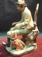 Porzellan Figur CLUJ NAPOCA Mann mit Hund ca. 15 cm x 20 cm x 25c Bayern - Unterpleichfeld Vorschau