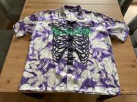 Kurzarm-Hemd Oversize-Hemd Rippen gebatikt Jaded London lila weiß Berlin - Marzahn Vorschau