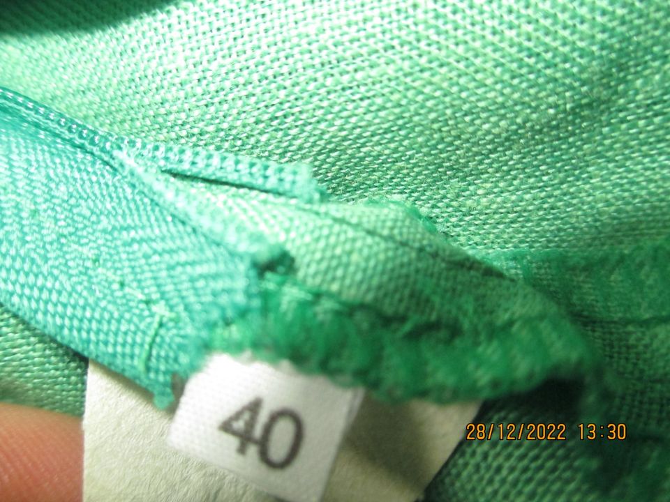 grünes Sommerkleid, Yara, Gr. 40, 100% Leinen (SZMR) in Konz