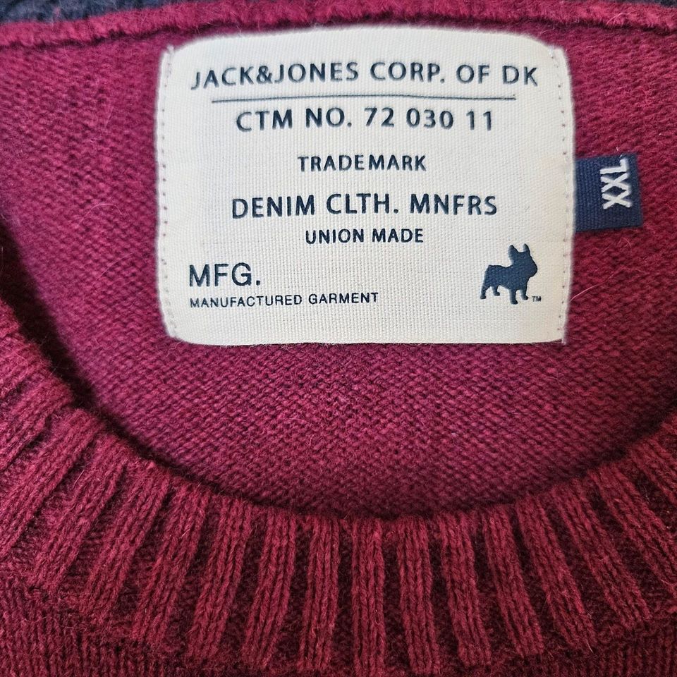 HERRENPULLOVER -  JACK & JONES - DUNKELROT - NEUWERTIG in Bremen