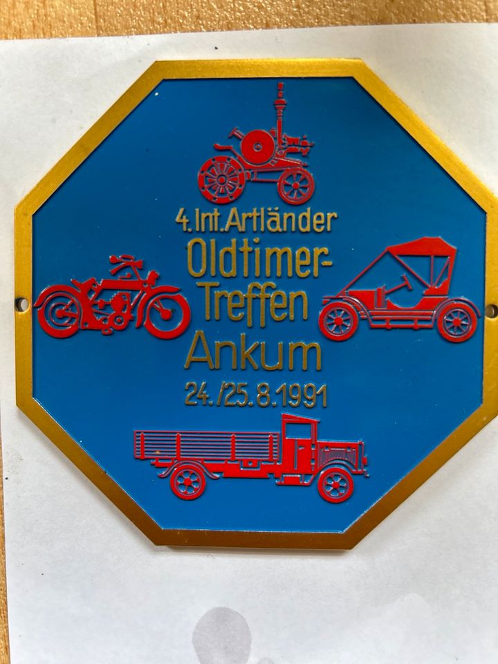 Emblem / Plakette vom Oldtimer Treffen in Ankum in Sulingen