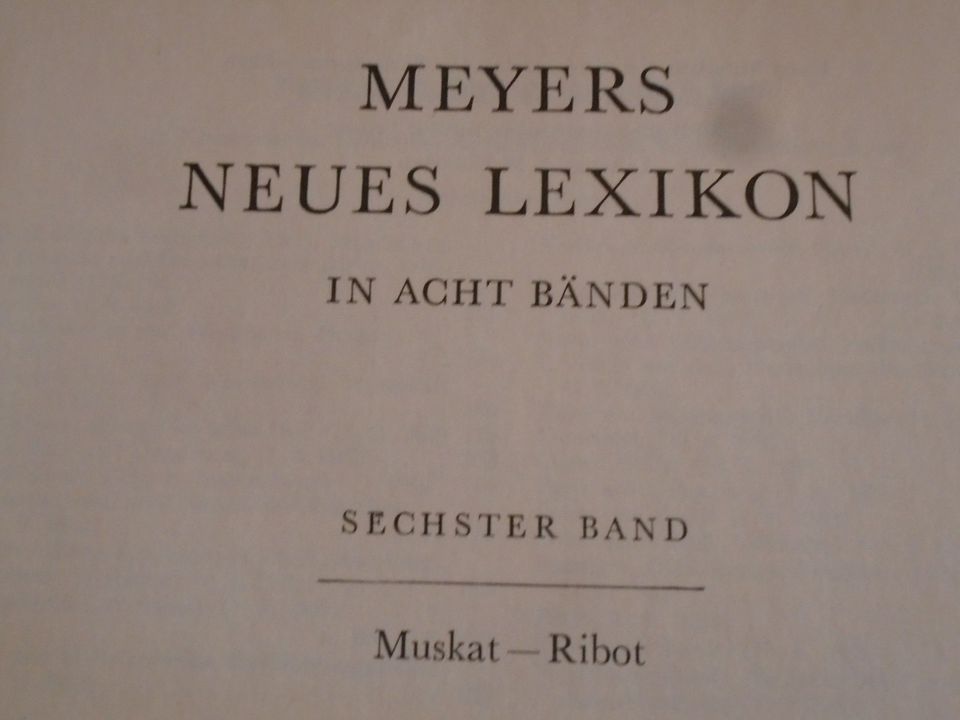 Meyers neues Lexikon (7 von 8 Bänden) in Ellerau 