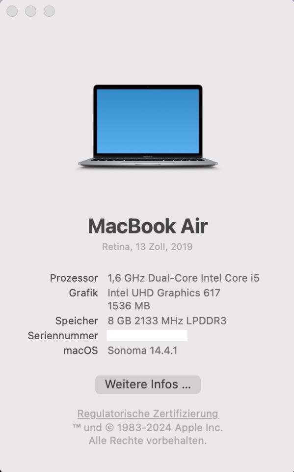 Apple MACBOOK AIR 13 128GB 2019,SPACEGRAU inkl. Zubehör in Berlin