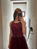 Abendkleid, Kleid Abiball Abschlusskleid Bordeaux rot Glitzerstei Rheinland-Pfalz - Herschweiler-Pettersheim Vorschau