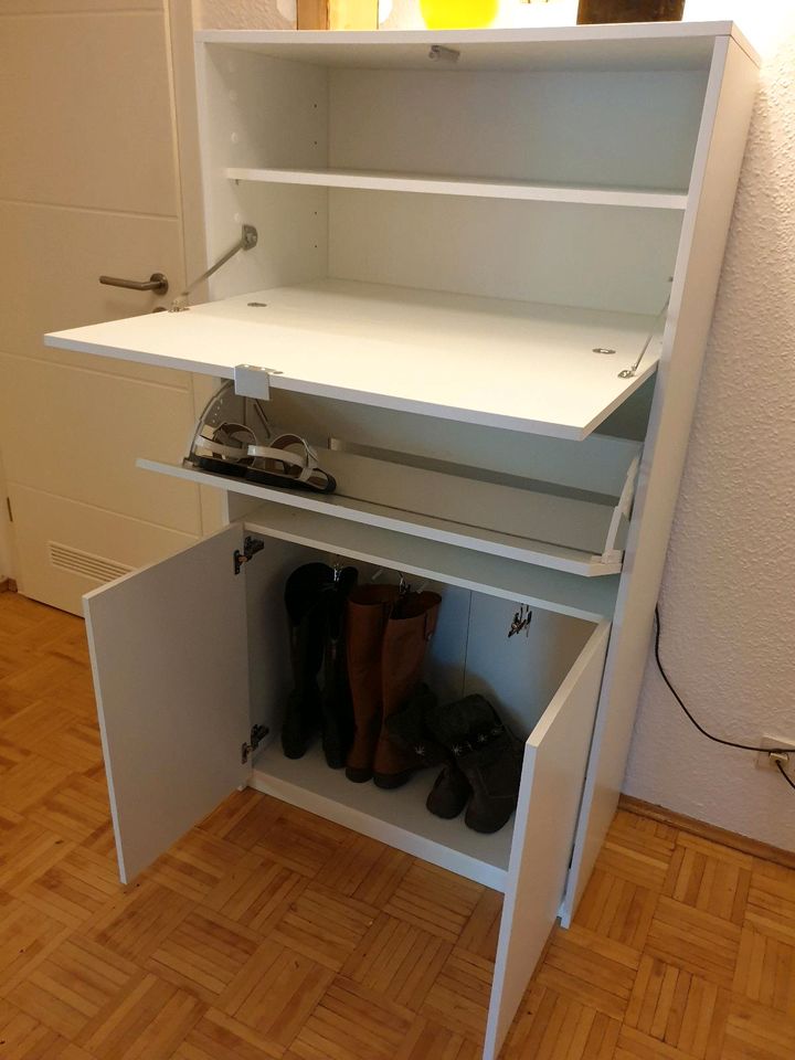 Schuhschrank mit Schreibtischfach Flurschrank weiss in Achim