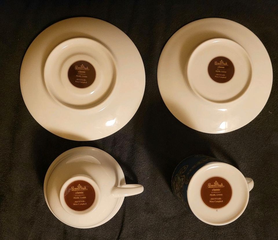 Rosenthal Espressotassen Mayfair Nina Campbell Classic PearlChina in Oberursel (Taunus)