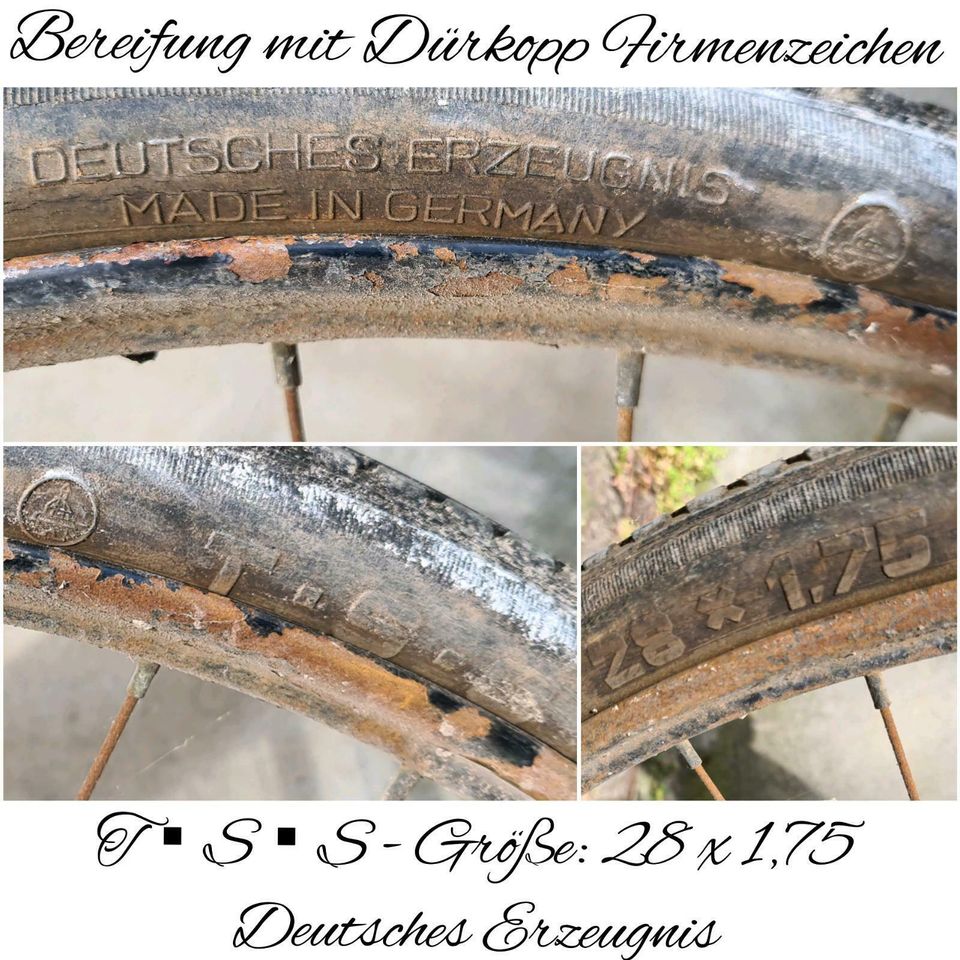 Dürkopp Vorkrieg Oldtimer Fahrrad Herrenrad RH 56 kein NSU Miele in Gommern