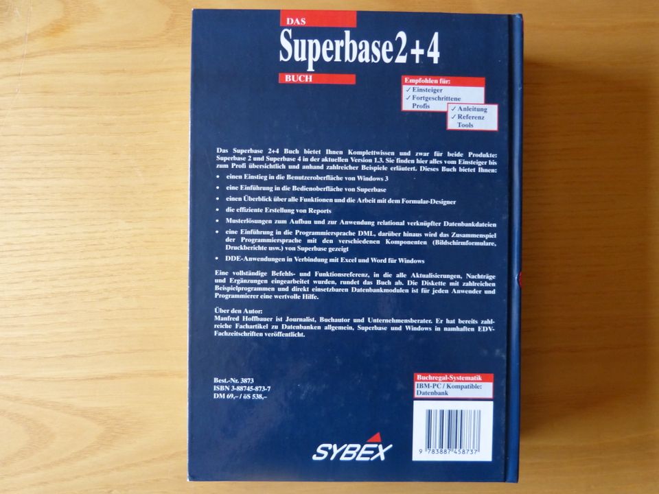 Hoffbauer Superbase 2 + 4 für Windows incl. Diskette 5,25" 1991 in Griesheim