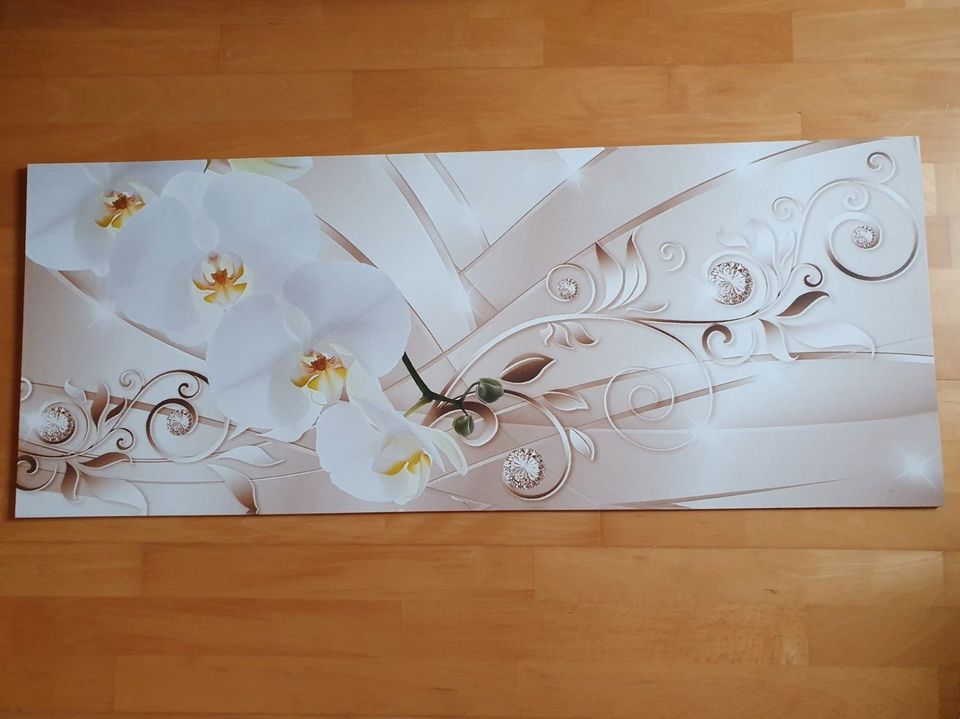Schönes Wandbild (Blumen, Orchideen) Vlies-Leinwand 100x40 cm in Hamburg
