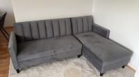 Sofa Samt Grau mit Bettfunktion und Staukasten Baden-Württemberg - Göppingen Vorschau