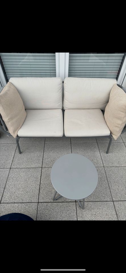 Ikea Brusen Gartenbank grau inkl. passenden Tisch in Stutensee