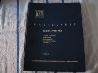 Preisliste, NSU, Prinz, NSU-PRINZ I / II / III, Ausgabe 4.1964, Nordrhein-Westfalen - Kaarst Vorschau