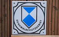 Emailleschild "Denkmalschutzgebiet" 20 x 20 cm (um 1980), Vintage Dresden - Dresden-Plauen Vorschau