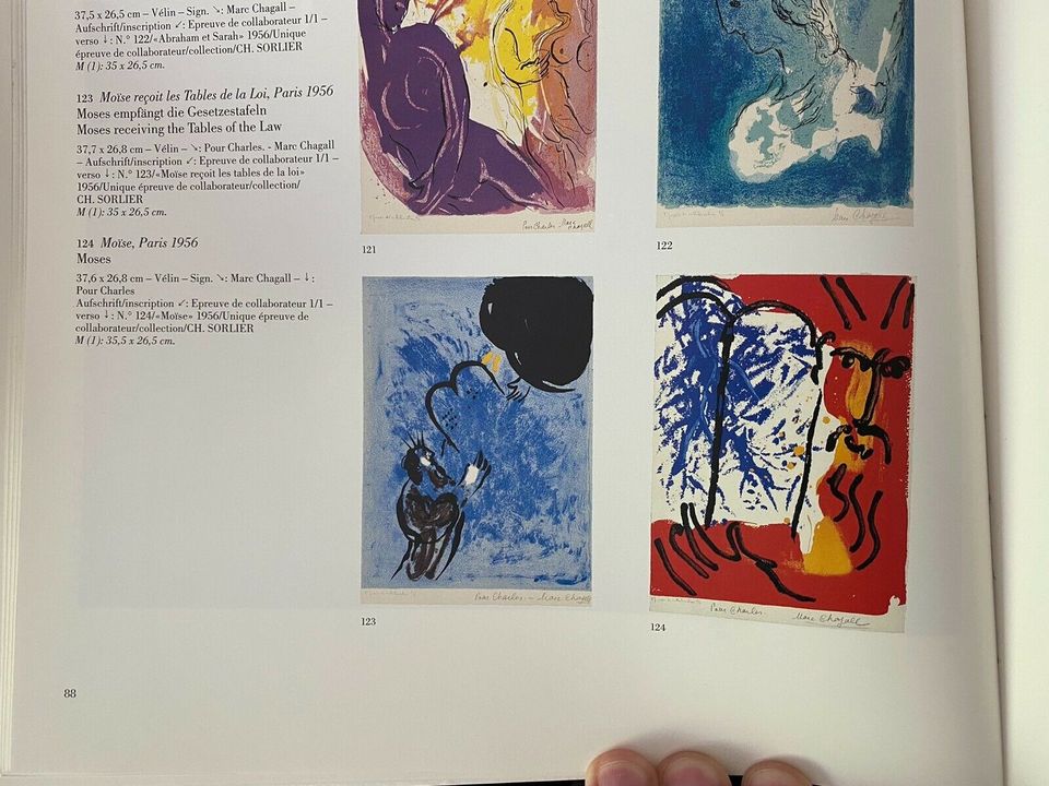Original Marc Chagall Farblithographie M124 Moses 1956 Bibel in Neuhausen