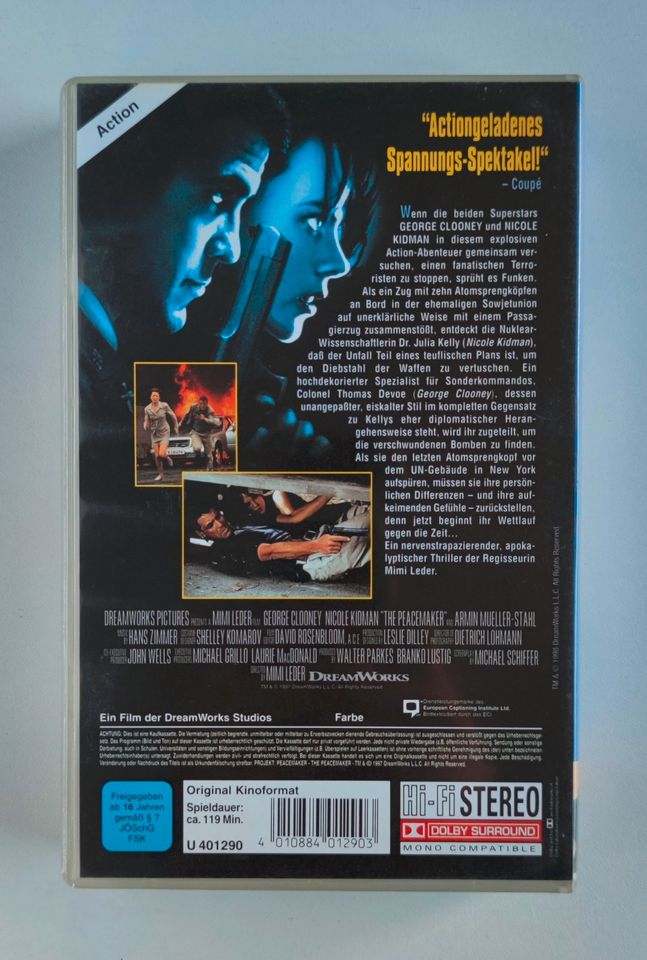 Projekt: Peacemaker "Clooney&Kidman" [VHS] Videokassette(DW-1997) in Oer-Erkenschwick