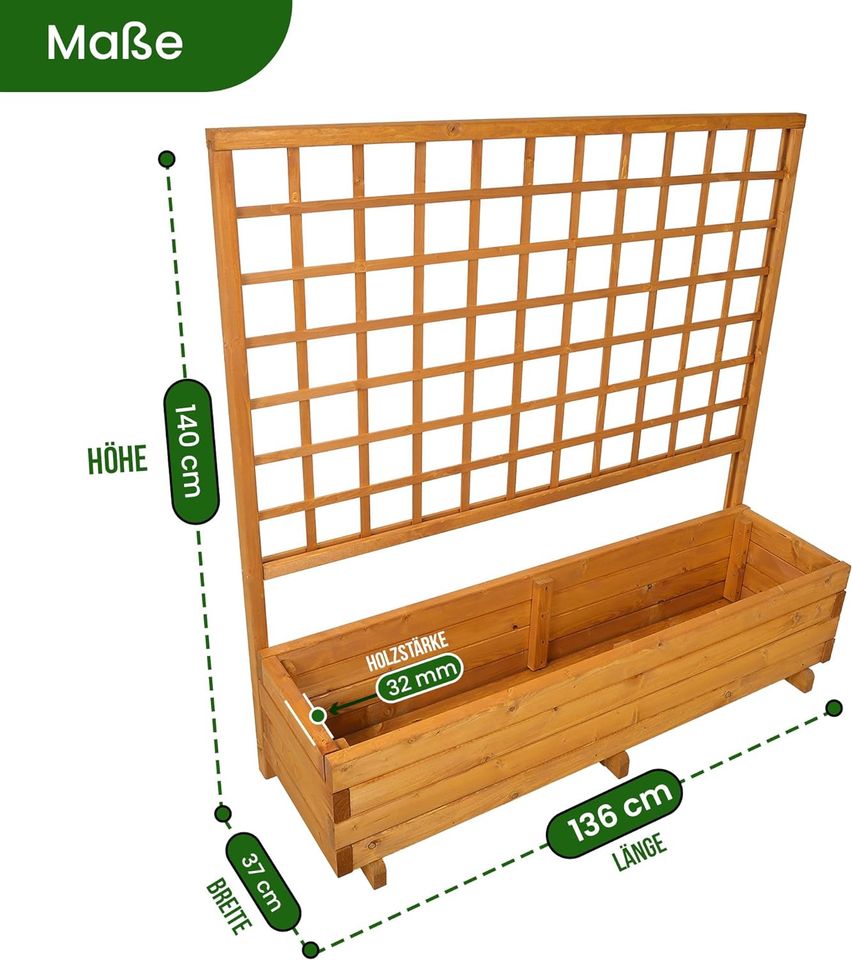 Balkon Kleinanzeigen | in Pflanzkübel Nordrhein-Westfalen ist Herten + jetzt eBay Blumenkasten - Holz Rankgitter Kleinanzeigen Garten GASPO