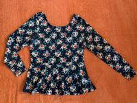 DIVIDED H&M Shirt Bluse Stretch Rosen Blau Gr.L /M Sachsen - Markneukirchen Vorschau