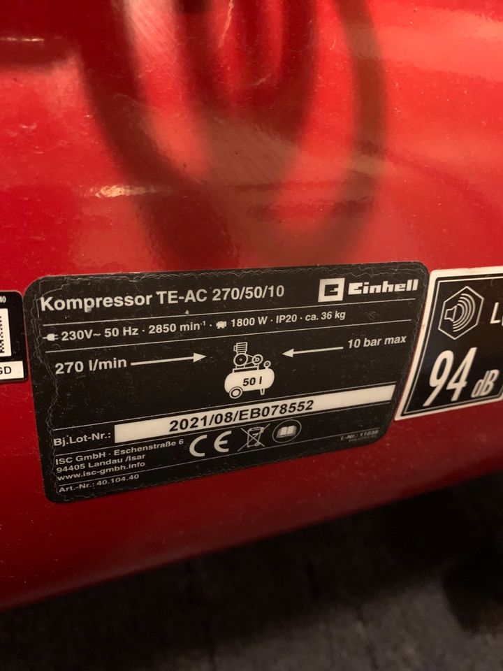 Einhell Kompressor TE AC 270 / 50 / 10 in Berlin