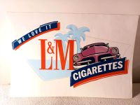 XXL Werbe-Aufkleber L&M cigarettes selten rar groß  31x21 cm Baden-Württemberg - Schorndorf Vorschau
