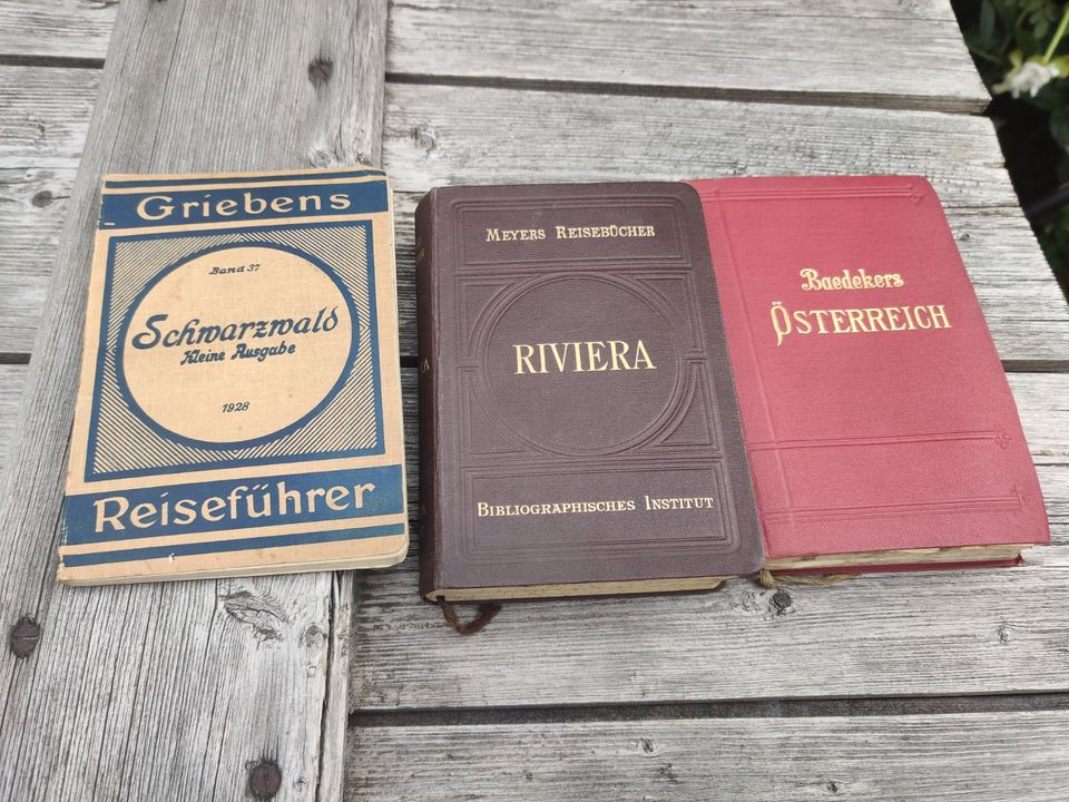 3 alte reisefuehrer, Baedeker, 1907, 1928, österreich,Schwarzwald in Waltershausen