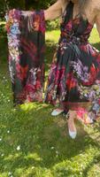 100 % Seide Maxi vokuhila Kleid mit Schal 40 Saum ca 730 cm 1x ge Bayern - Collenberg Vorschau