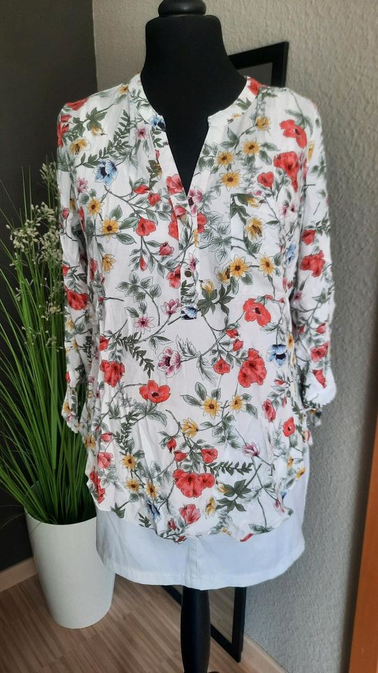 ❣️NW Sommerblusen F&F UK Blumen Sommermantel Trenchcoat  gelb in Schwelm