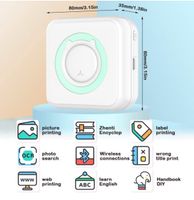 Portable Mini Printer Bluetooth Drucker + weiße/farbige Rollen Hessen - Nidderau Vorschau