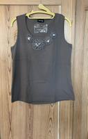 Taifun * braunes Top * mit Chiffon-Blüten * Gr. 38/40 Bayern - Freising Vorschau