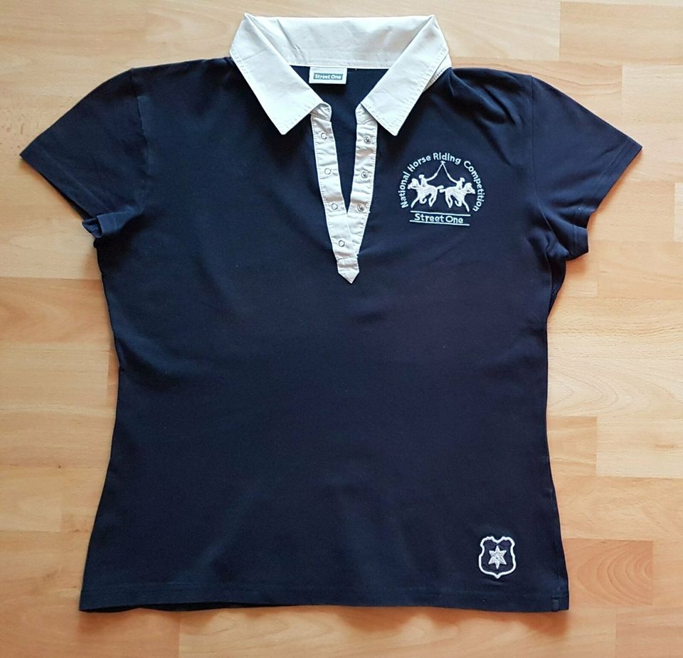 Shirt mit Kragen Street One Gr. 42 Polo-Style dunkelblau in Lohmar