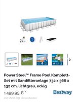 Power Steel Frame Pool Komplett Set Niedersachsen - Emmerthal Vorschau