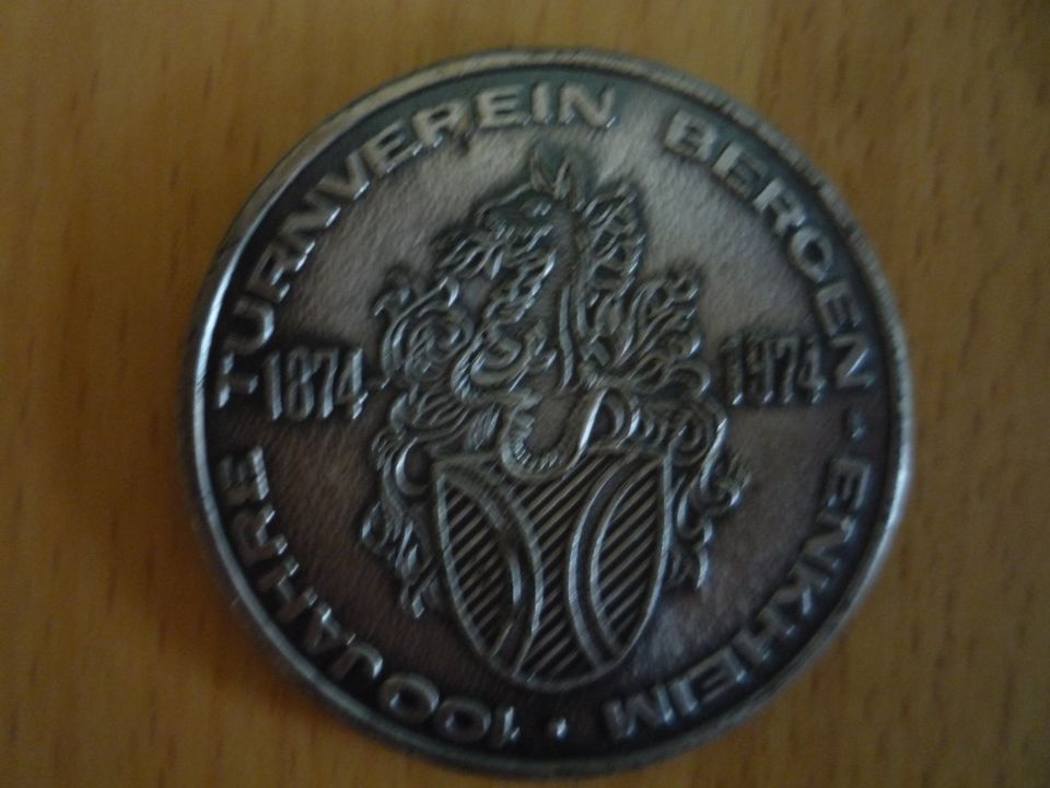 Medaille Turnverein Bergen - Enkheim 1874-1974 in Burgkunstadt