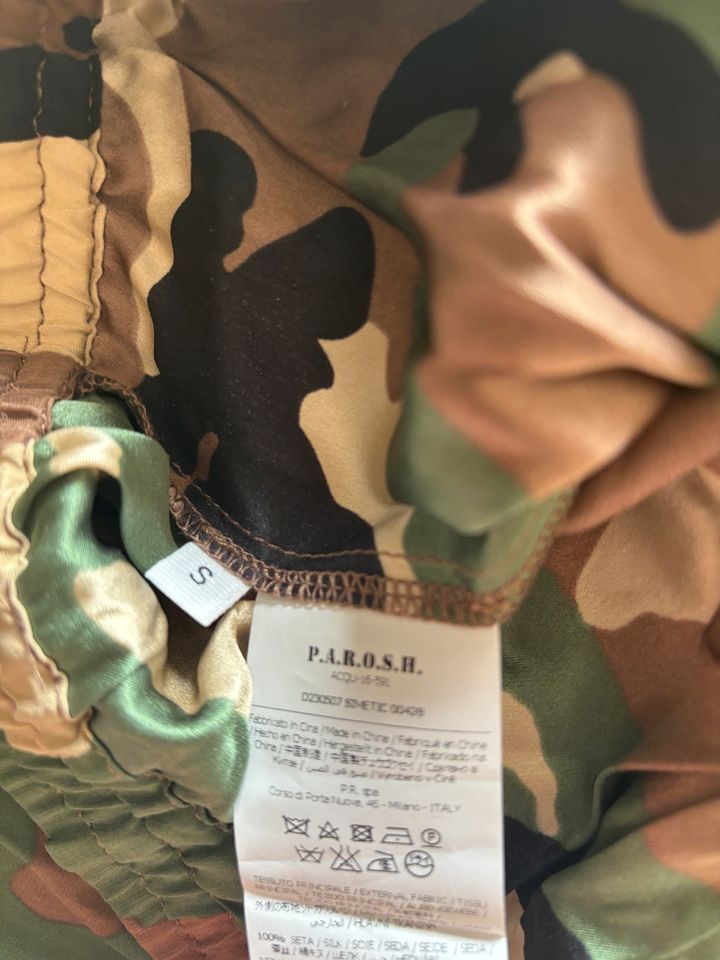 Sommer Hose von P.A.R.O.S.H. Größe S Camouflage in Fridolfing