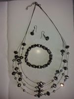 Schmuckset Halskette 50cm + Armband 15cm + Ohrhänger aus Hämatit Hansestadt Demmin - Demmin Vorschau