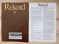 OPEL REKORD E1 PROSPEKT von 1981 mit Datenblatt Bayern - Hof (Saale) Vorschau